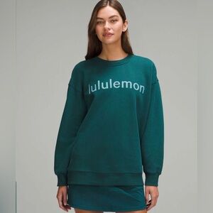 Lululemon Perfectly Oversized Crew fleece size M/L storm teal